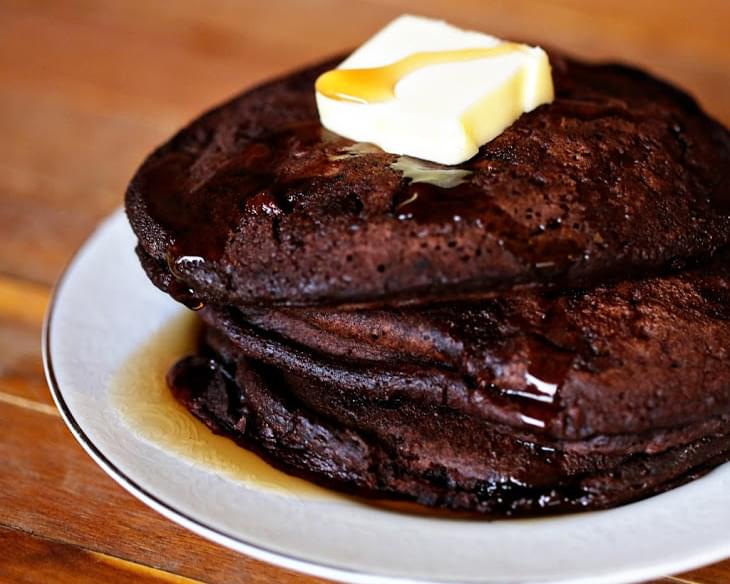 Dark Chocolate Chip-Pecan Pancakes