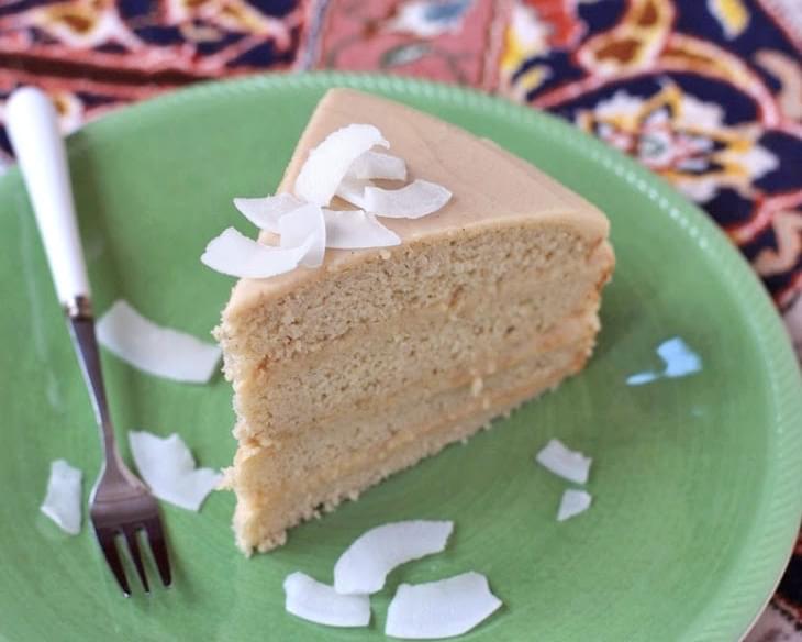 Healthy Coconut Cake with Coconut Frosting
