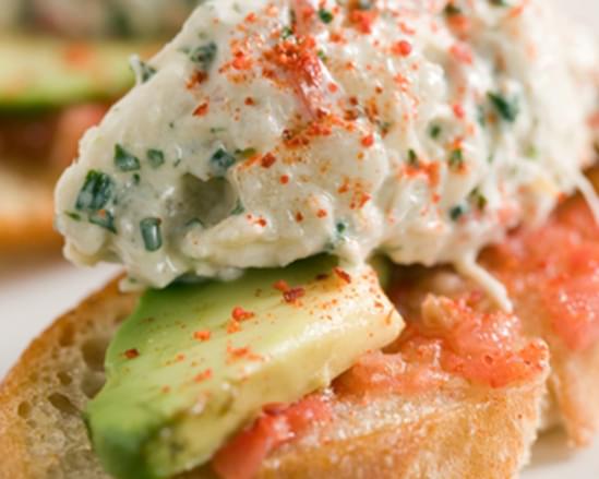 Crab Toasts with Avocado and Espelette