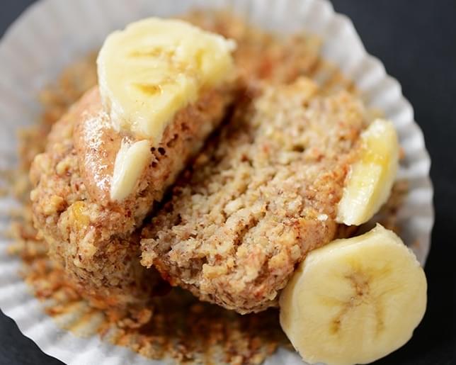 Banana Almond Meal Muffins (Gluten Free + Vegan Optional)