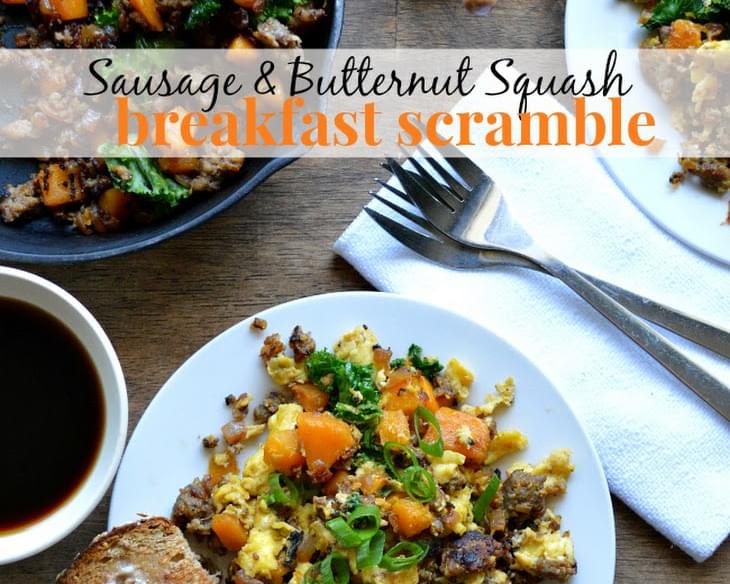 Sausage and Butternut Squash Breakfast Scramble