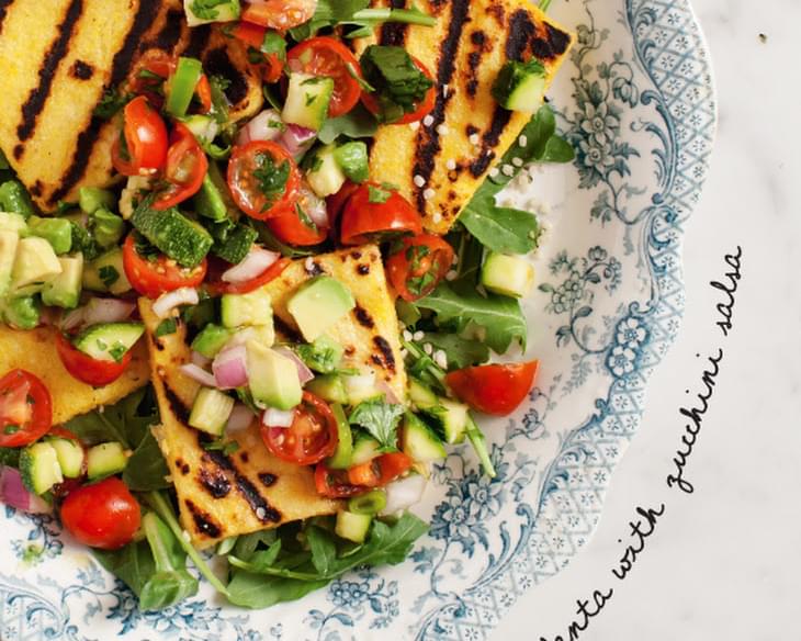 Grilled Polenta With Zucchini Salsa