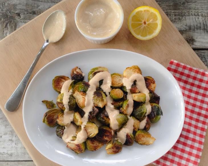 Roasted Brussels Sprouts with Spiced Dijon Dressing
