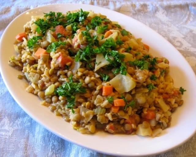 Hearty Cabbage and Lentils