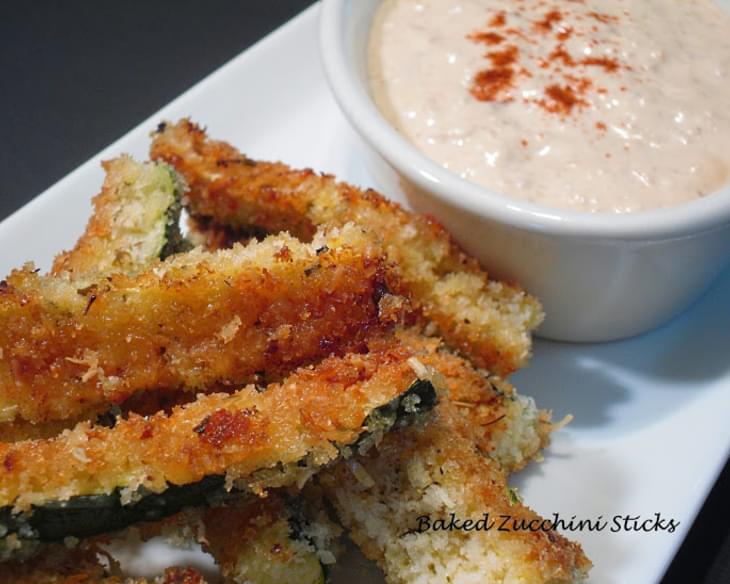 Baked Zucchini Sticks and Sweet Onion Dip