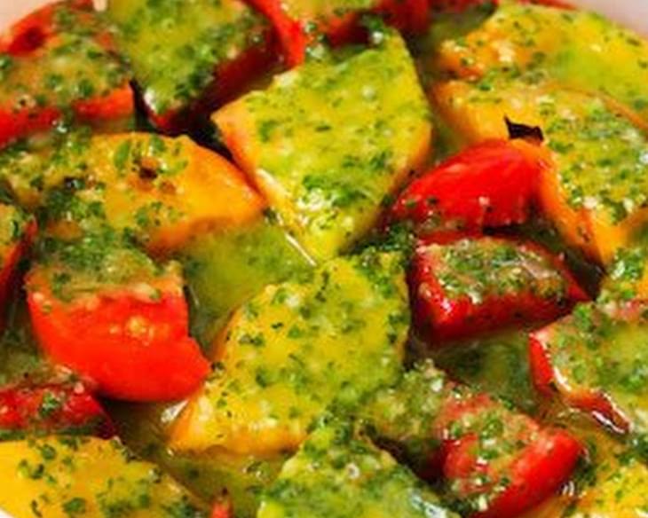 Marinated Tomato Salad with Parsley and Marjoram Dressing