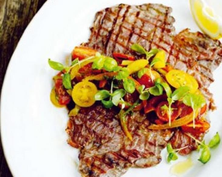 Jamie Oliver's flash steak and salsa picante