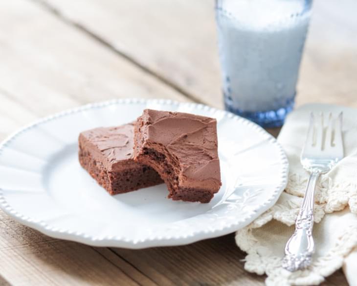 Grain Free Fudgy Brownies with Dairy Free Chocolate Frosting