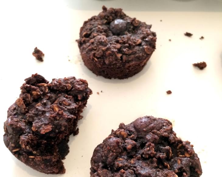 Vegan Peppermint Brownie Protein Muffins