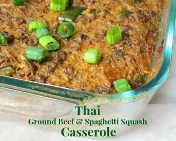 Thai Ground Beef & Spaghetti Squash Casserole