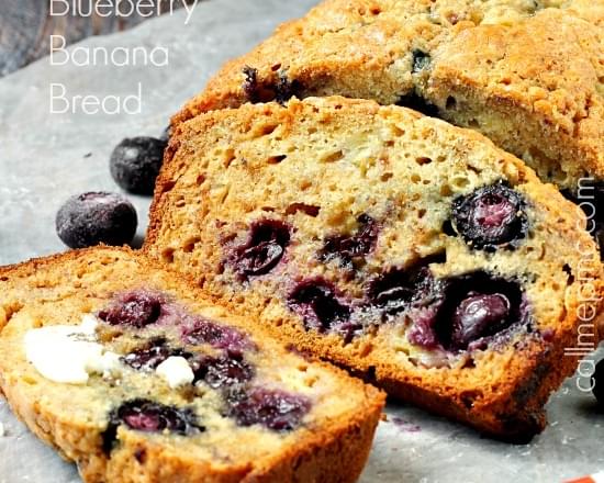 Blueberry Banana Bread with Almond Milk and Coconut Oil