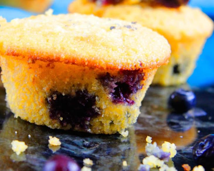 Blueberry Maple Cornbread Muffins