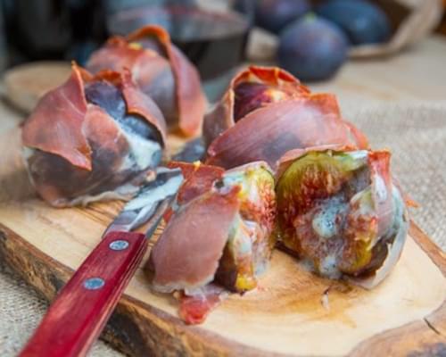 Prosciutto Wrapped Gorgonzola Stuffed Figs