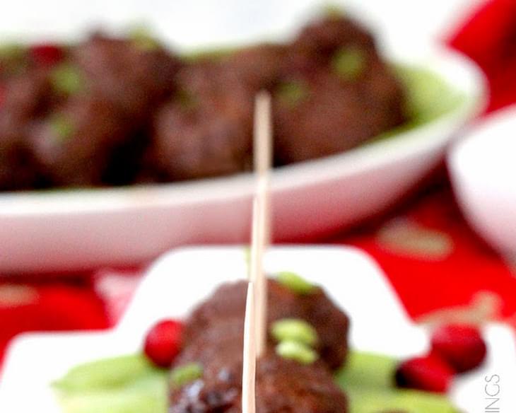 Sweet and Spicy Cranberry Meatballs (Slow Cooker)