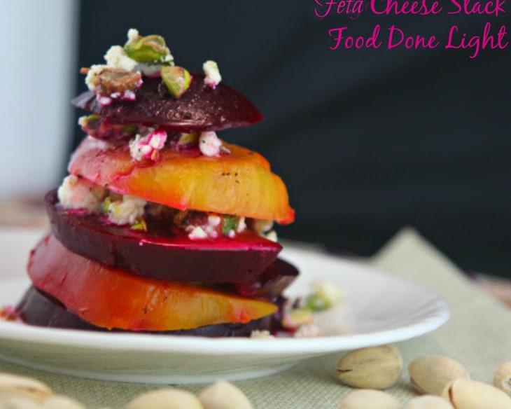 Roasted Beet and Feta Cheese Stack