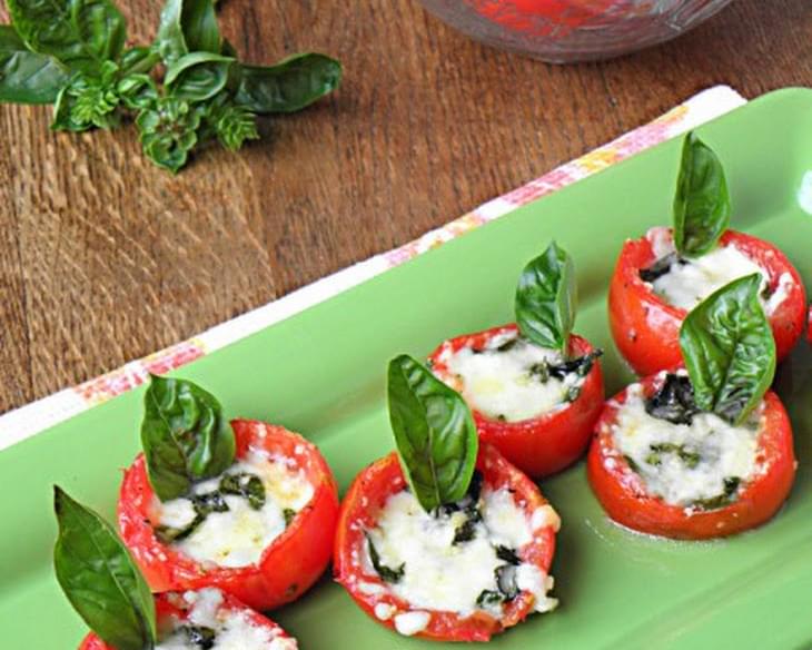 Baked Cheesy Tomato Basil Cups