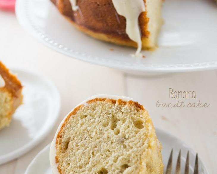 Banana Bundt Cake {with cream cheese frosting}