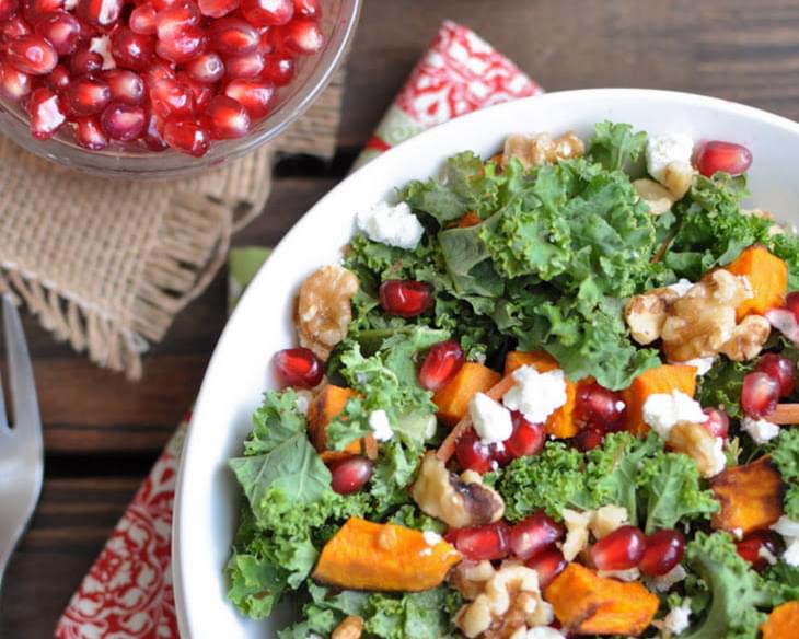 Kale Salad with Maple Almond Dressing