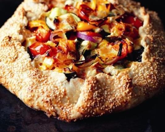 Brie And Roasted Vegetable Pie