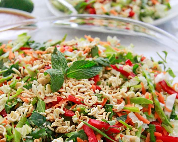 Chinese Salad with Crunchy Peanut Ginger Dressing