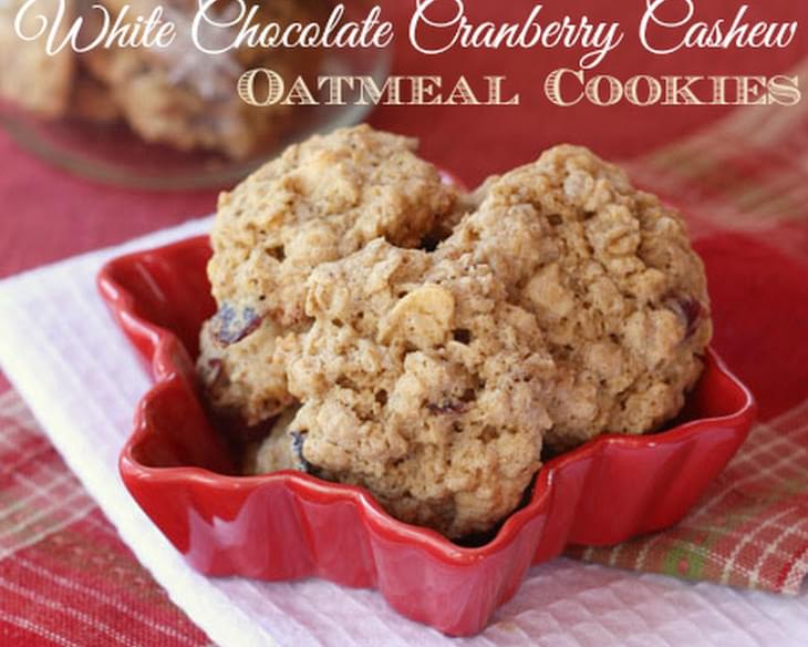 White Chocolate Cranberry Cashew Oatmeal Cookies for the #FBCookieSwap