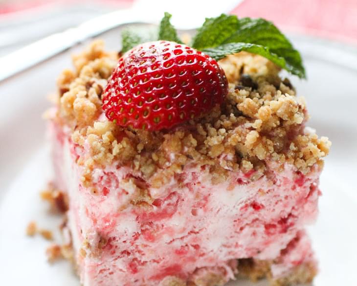 Frosty Strawberry Squares