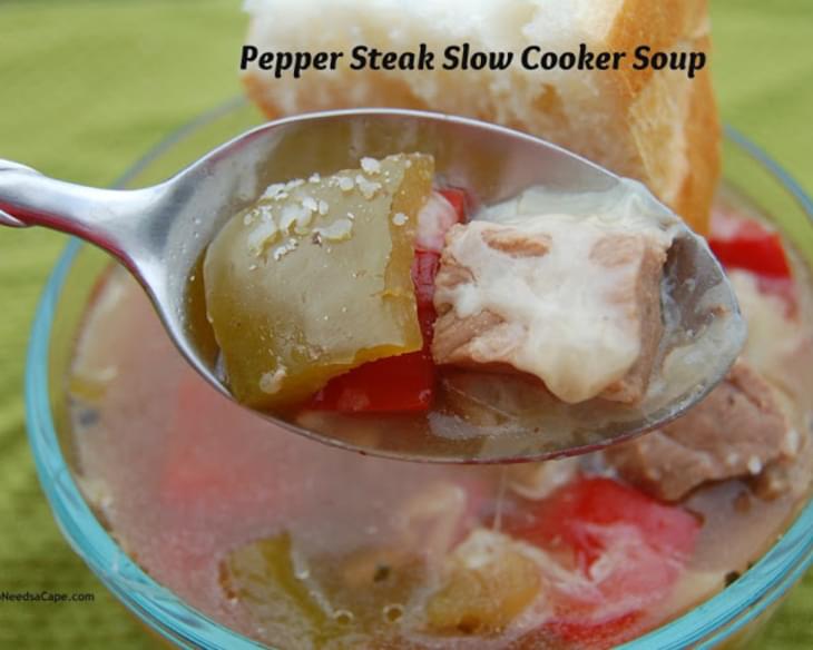 Pepper Steak Slow Cooker Soup