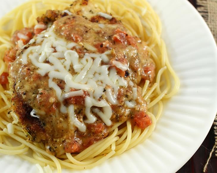 Herb Crusted Chicken with Tomato Cream Sauce