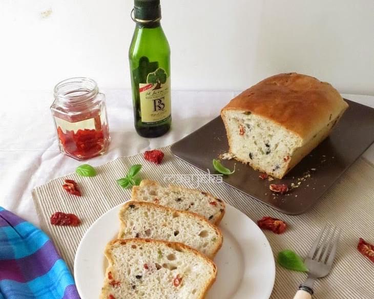 Savory Sun-dried Tomato,Olive and Herb Bread