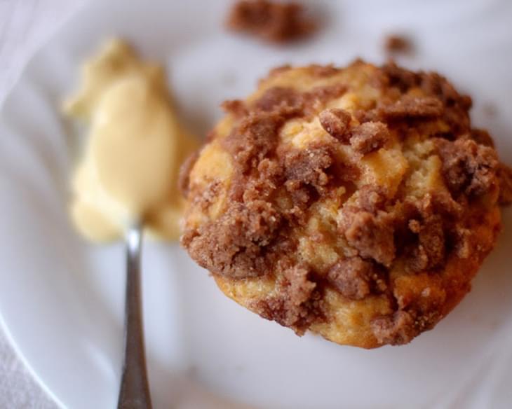 Peach and Apricot Muffin with Custard Filling