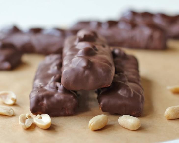 Chocolate-Peanut-Caramel Candy Bar Protein Bars