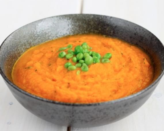 Roasted Carrot, Shallots and Garlic Soup