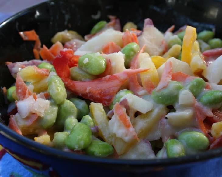 Rainbow Salad with Miso Dressing