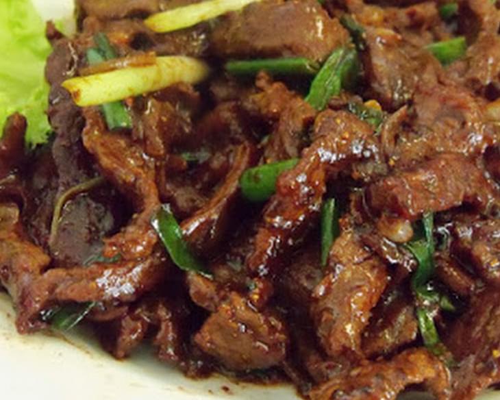 Stir Fry Beef With Spring Onion