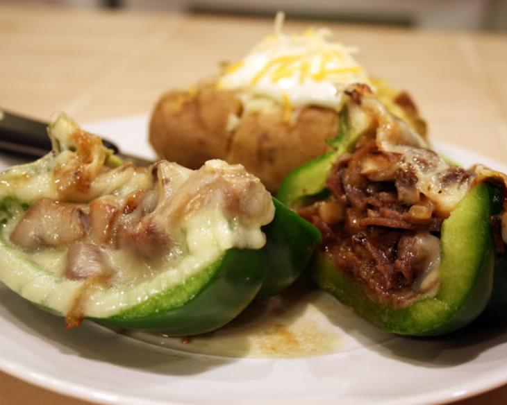 Philly Steak and Cheese Stuffed Peppers