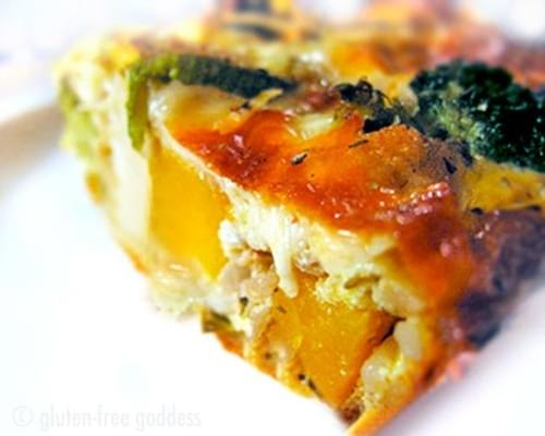 Karina's Crustless Quiche with Roasted Vegetables