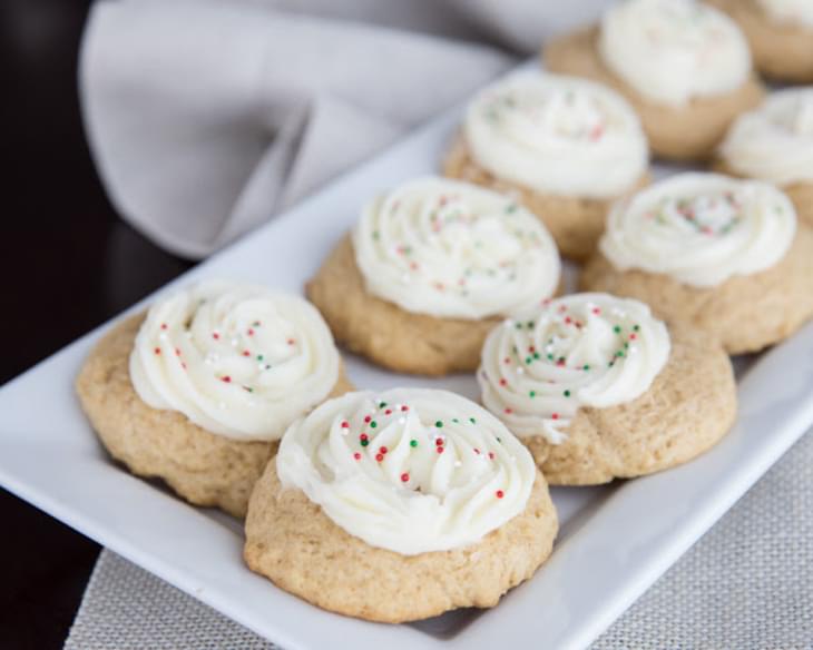 Frosted Honey Christmas Cookies
