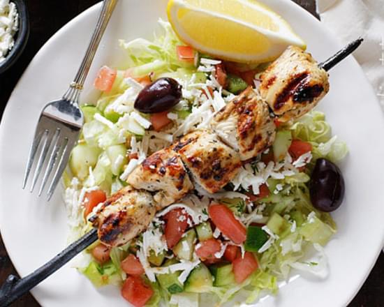 Mediterranean Chicken Kebab Salad