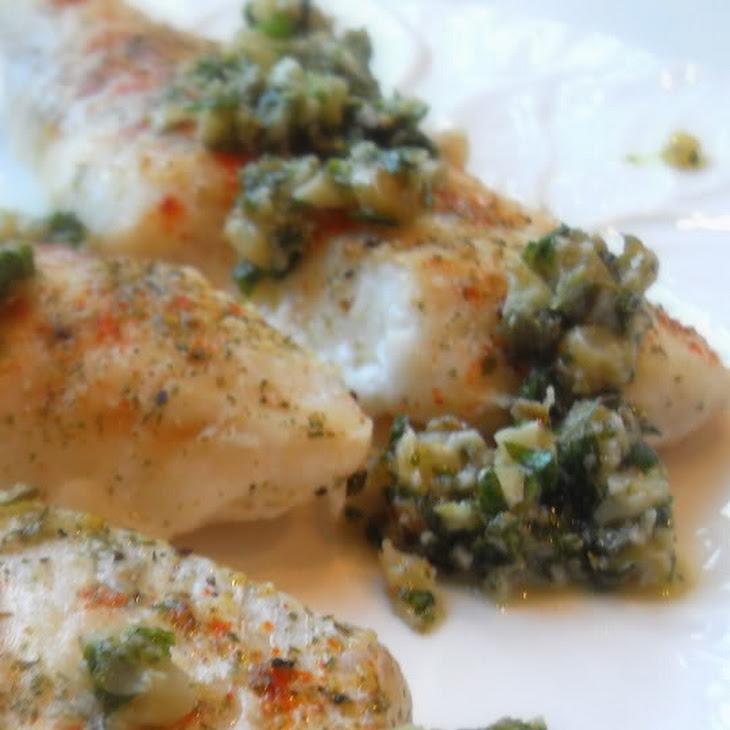 *Baked Haddock with a Walnut Salsa Verde* Recipe