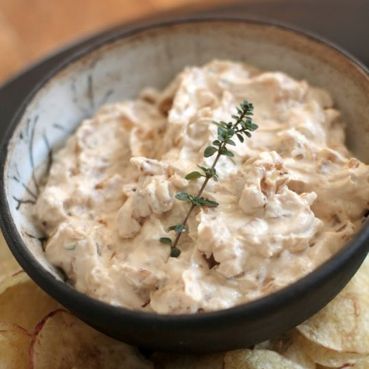 French Onion Dip with Caramelized Onions and Greek Yogurt Recipe