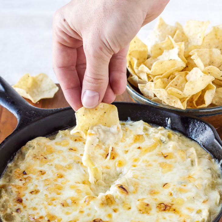 Skinny Green Chile Chicken Enchilada Dip Recipe