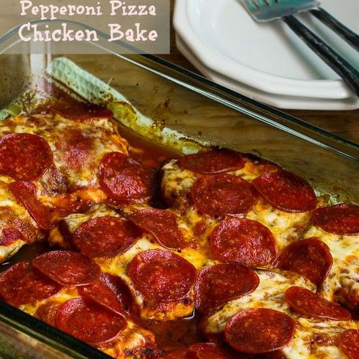 LowCarb Pepperoni Pizza Chicken Bake Recipe
