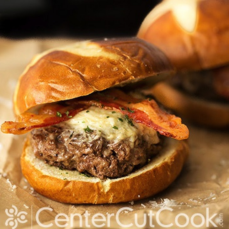 Bacon Parmesan Garlic Burgers Recipe