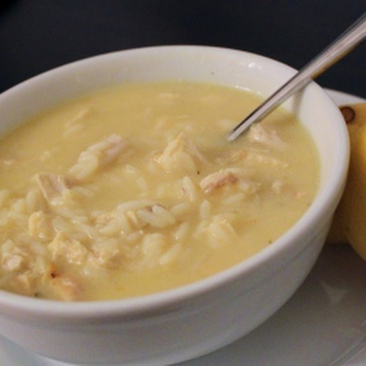 Greek Chicken Lemon Rice Soup Recipe