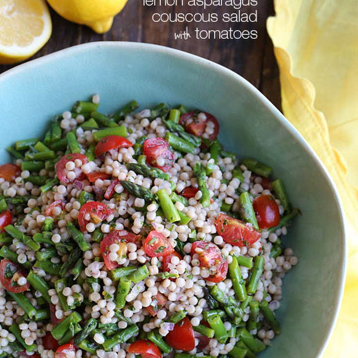 Lemon Asparagus Couscous Salad with Tomatoes Recipe
