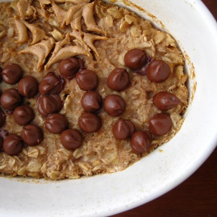 Baked Chocolate Almond Butter Oatmeal! Recipe