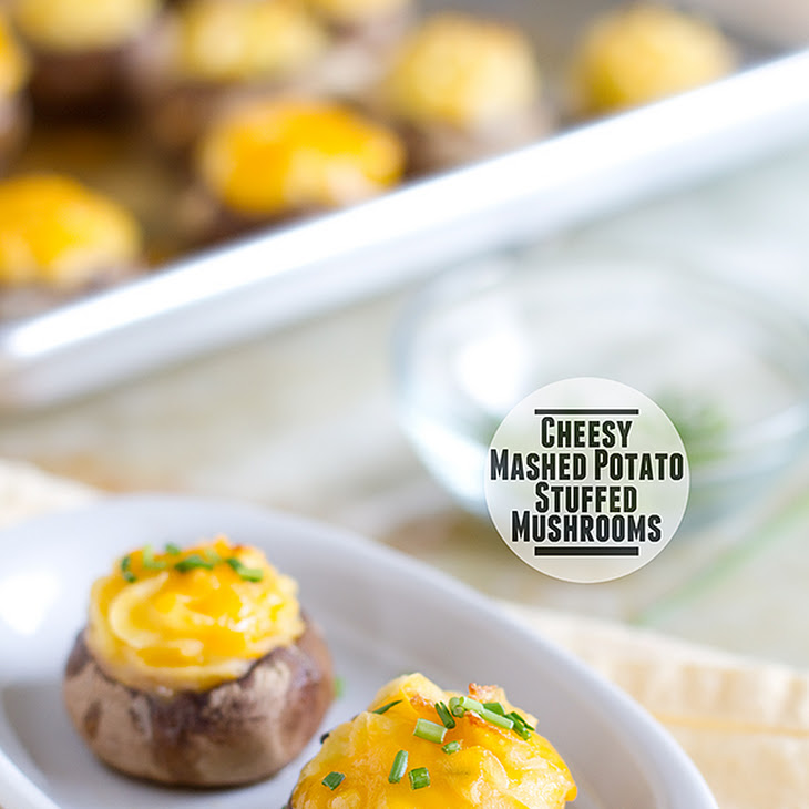 Cheesy Mashed Potato Stuffed Mushrooms Recipe