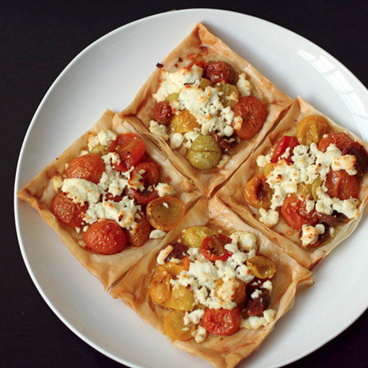Oven Roasted Tomato and Goat Cheese Tarts Recipe