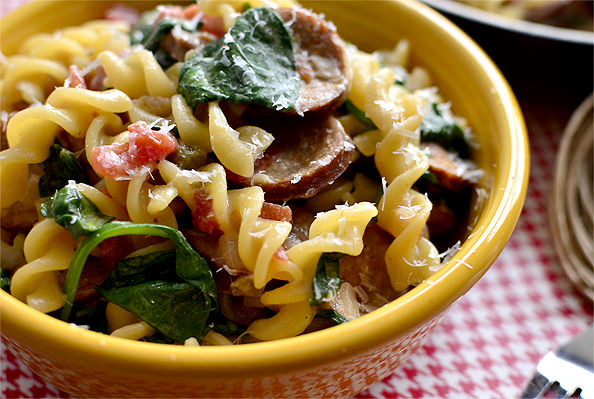 Spicy Sausage Pasta Skillet Recipe