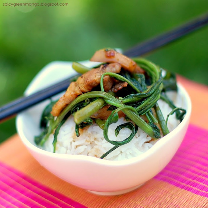 Morning Glory & Pork Belly Stir Fry Recipe